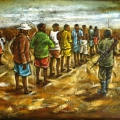 Forbidden Recruitment. Mixed media on canvas. 60 x 80cm (Photo courtesy of the artist)