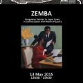 Zemba Luzamba in conversation with Mario Pissarra, 2015. Event poster. Africa Month program.