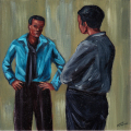 Explanation, 2012. Oil on board. 18 x 18cm (Photo courtesy of the artist)