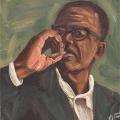 Smoker 2, 2009. Oil on board. 18 x 18 cm (Photo courtesy of the artist)